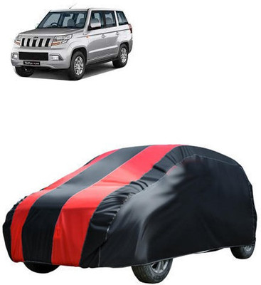 QualityBeast Car Cover For Mahindra TUV300 (Without Mirror Pockets)(Red, Black)