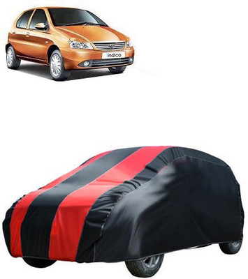 QualityBeast Car Cover For Tata Indica (Without Mirror Pockets)(Red, Black)