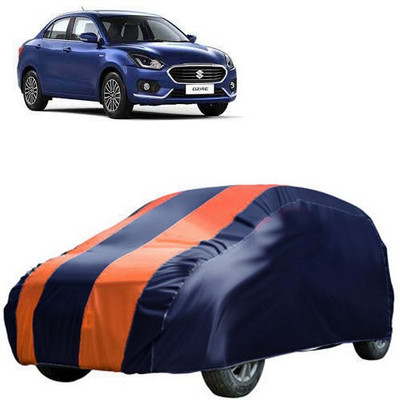 QualityBeast Car Cover For Maruti Suzuki Swift Dzire (Without Mirror Pockets)(Blue, Orange)