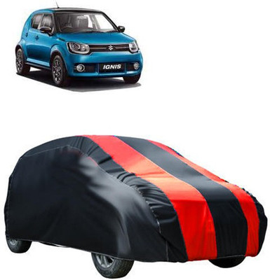 QualityBeast Car Cover For Maruti Suzuki Ignis (Without Mirror Pockets)(Maroon, Black)