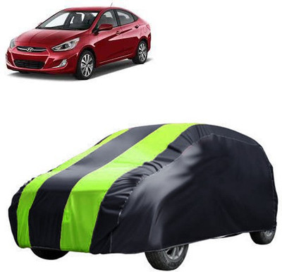 MotohunK Car Cover For Hyundai Accent (Without Mirror Pockets)(Yellow, Black)