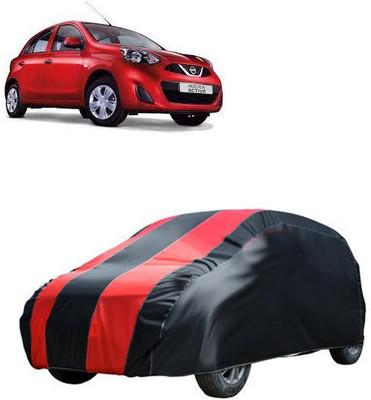 MotohunK Car Cover For Nissan Micra Active (Without Mirror Pockets)(Red, Black)
