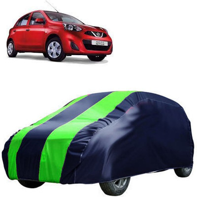 QualityBeast Car Cover For Nissan Micra Active (Without Mirror Pockets)(Blue, Green)