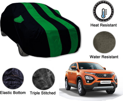 Auto Hub Car Cover For Tata Harrier (With Mirror Pockets)(Black, Green)
