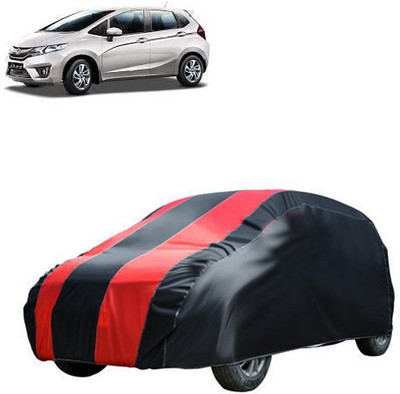 MotohunK Car Cover For Honda Jazz (Without Mirror Pockets)(Red, Black)