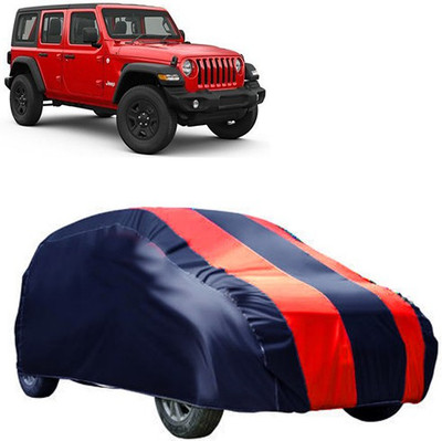 QualityBeast Car Cover For Jeep Wrangler (Without Mirror Pockets)(Blue, Maroon)