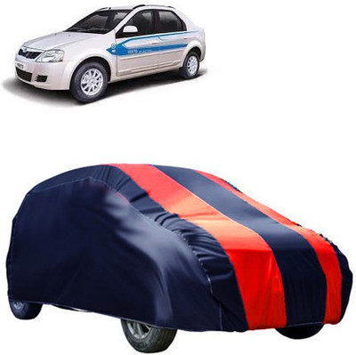 QualityBeast Car Cover For Mahindra e-Verito (Without Mirror Pockets)(Blue, Red)