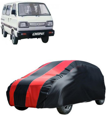QualityBeast Car Cover For Maruti Suzuki Omni (Without Mirror Pockets)(Red, Black)