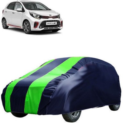 QualityBeast Car Cover For Kia Picanto (Without Mirror Pockets)(Blue, Green)