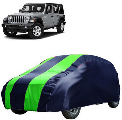 QualityBeast Car Cover For Jeep Universal For Car (Without Mirror Pockets)(Blue, Green)
