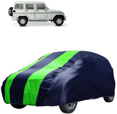 QualityBeast Car Cover For Mahindra Bolero (Without Mirror Pockets)(Blue, Green)