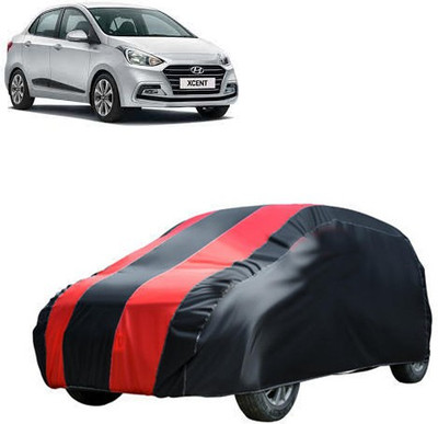 MotohunK Car Cover For Hyundai Xcent (Without Mirror Pockets)(Red, Black)