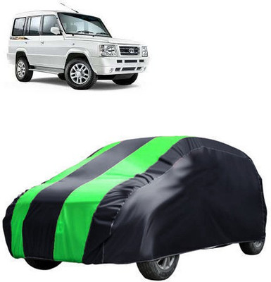MotohunK Car Cover For Tata Sumo Gold (Without Mirror Pockets)(Green, Black)