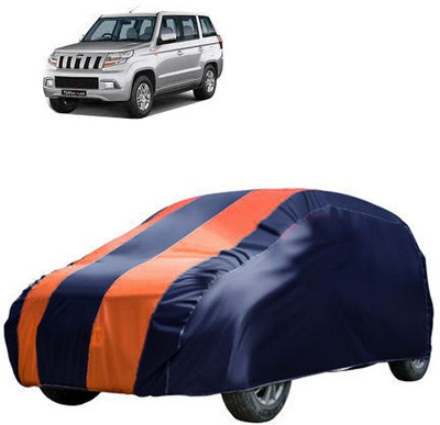 QualityBeast Car Cover For Mahindra TUV300 (Without Mirror Pockets)(Blue, Orange)