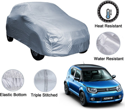 Auto Hub Car Cover For Maruti Suzuki Ignis (Without Mirror Pockets)(Silver)