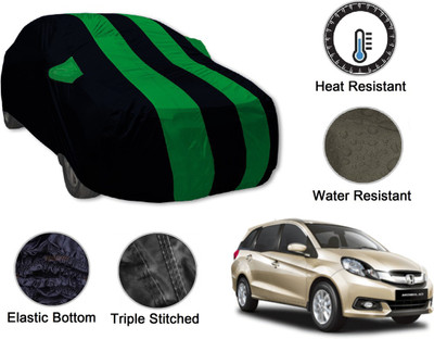 Auto Hub Car Cover For Honda Mobilio (With Mirror Pockets)(Black, Green)