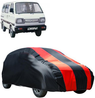 MotohunK Car Cover For Maruti Suzuki Omni (Without Mirror Pockets)(Maroon, Black)