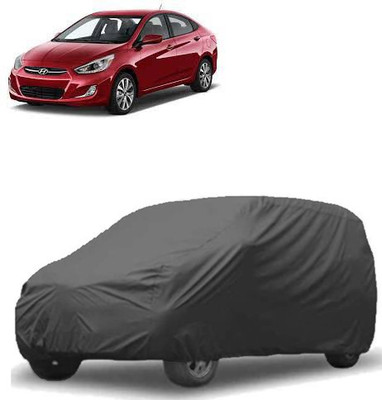MotohunK Car Cover For Hyundai Accent (Without Mirror Pockets)(Black)