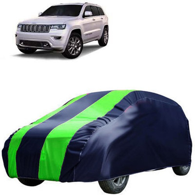 QualityBeast Car Cover For Mahindra Jeep (Without Mirror Pockets)(Blue, Green)
