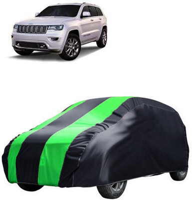 QualityBeast Car Cover For Mahindra Jeep (Without Mirror Pockets)(Green, Black)