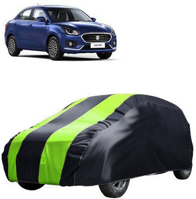 QualityBeast Car Cover For Maruti Suzuki Swift Dzire (Without Mirror Pockets)(Black, Green)