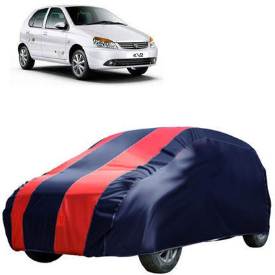 QualityBeast Car Cover For Tata Indica eV2 (Without Mirror Pockets)(Blue, Red)