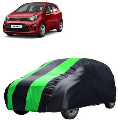 MotohunK Car Cover For Kia Picanto (Without Mirror Pockets)(Green, Black)