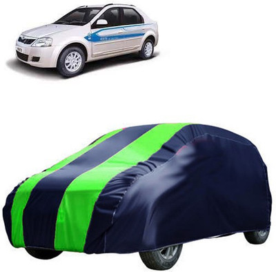 QualityBeast Car Cover For Mahindra e-Verito (Without Mirror Pockets)(Blue, Green)