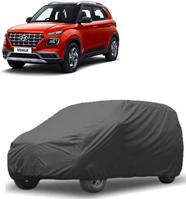 MotohunK Car Cover For Hyundai Venue (Without Mirror Pockets)(Black)