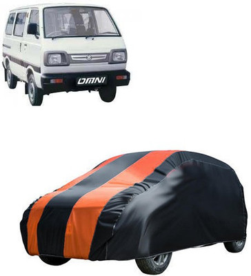 QualityBeast Car Cover For Maruti Suzuki Omni (Without Mirror Pockets)(Orange, Black)