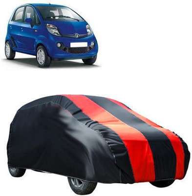 MotohunK Car Cover For Tata Nano (Without Mirror Pockets)(Maroon, Black)