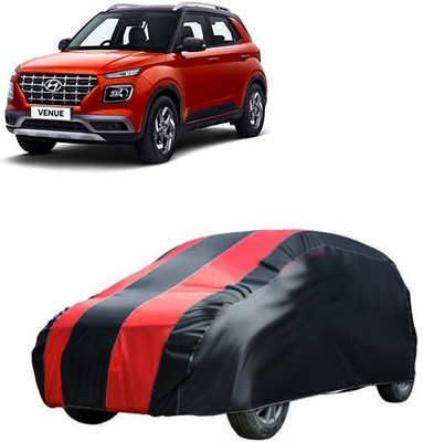 MotohunK Car Cover For Hyundai Venue (Without Mirror Pockets)(Red, Black)