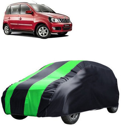 MotohunK Car Cover For Mahindra Quanto (Without Mirror Pockets)(Green, Black)