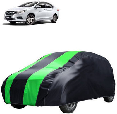 QualityBeast Car Cover For Honda City ZX (Without Mirror Pockets)(Green, Black)