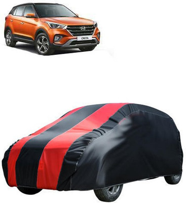 QualityBeast Car Cover For Hyundai Creta (Without Mirror Pockets)(Red, Black)