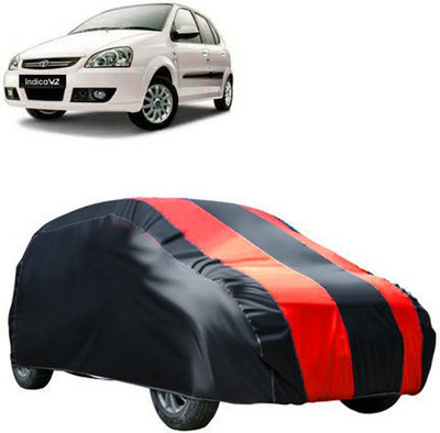 QualityBeast Car Cover For Tata Indica V2 (Without Mirror Pockets)(Maroon, Black)