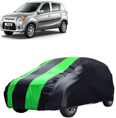 QualityBeast Car Cover For Maruti Suzuki Alto 800 (Without Mirror Pockets)(Green, Black)