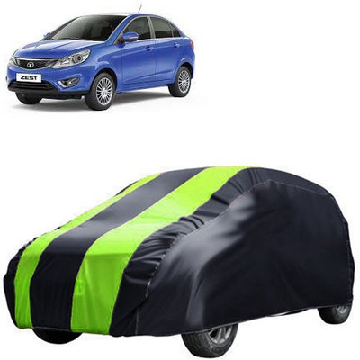 QualityBeast Car Cover For Tata Zest (Without Mirror Pockets)(Yellow, Black)