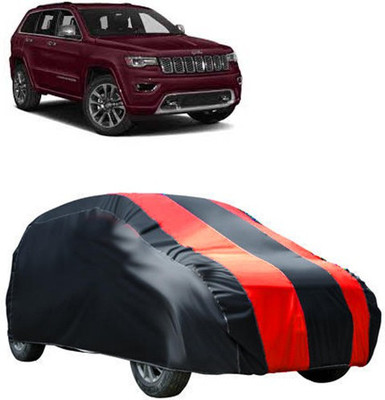 MotohunK Car Cover For Jeep Grand Cherokee (Without Mirror Pockets)(Maroon, Black)