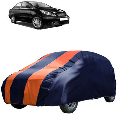 QualityBeast Car Cover For Tata Manza (Without Mirror Pockets)(Blue, Orange)