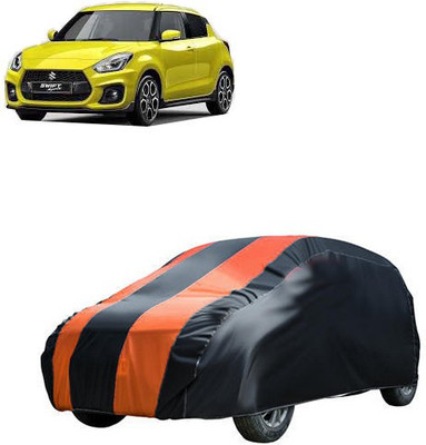 QualityBeast Car Cover For Maruti Suzuki Swift (Without Mirror Pockets)(Orange, Black)