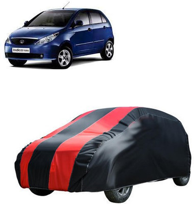 QualityBeast Car Cover For Tata Vista (Without Mirror Pockets)(Red, Black)