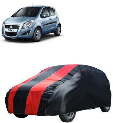 QualityBeast Car Cover For Maruti Suzuki Ritz (Without Mirror Pockets)(Red, Black)