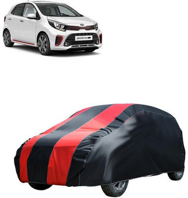 MotohunK Car Cover For Kia Picanto (Without Mirror Pockets)(Red, Black)