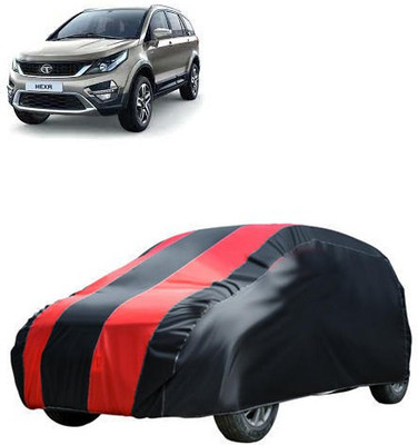 MotohunK Car Cover For Tata Hexa (Without Mirror Pockets)(Red, Black)