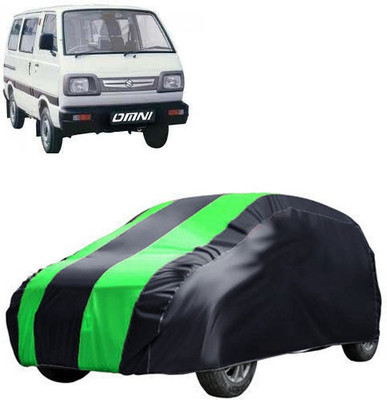 QualityBeast Car Cover For Maruti Suzuki Omni (Without Mirror Pockets)(Green, Black)