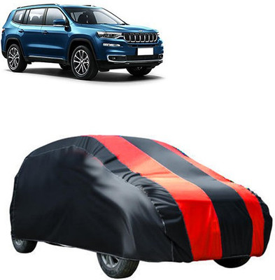 MotohunK Car Cover For Jeep Universal For Car (Without Mirror Pockets)(Maroon, Black)