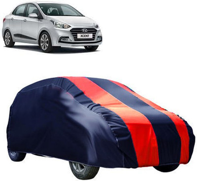 QualityBeast Car Cover For Hyundai Xcent (Without Mirror Pockets)(Blue, Red)