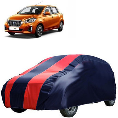 QualityBeast Car Cover For Datsun Go (Without Mirror Pockets)(Blue, Red)