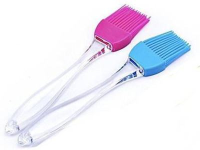 Sai Enterprises sai_ enterprise silicon Flat Pastry Brush/pastry brush,oil brush,bottle clean brush pack of 2 plastic Flat Pastry Brush(Pack of 2)